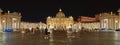Saint Peter\'s Basilica Vatican City In Night