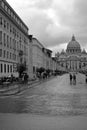 Saint Peter's basilica from via della Conciliazione. Roma, Italy