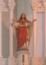 Saint Peter`s Catholic Church sculpture of Jesus Royalty Free Stock Photo