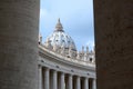 Saint Peters dome and colonnades. Vatican City