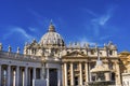 Saint Peter's Square Dome Statues Bernini Fountain Vatican Rome Italy