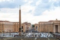 Saint Peter`s Square with obelisk in Vatican Royalty Free Stock Photo