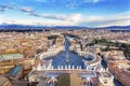 Saint Peter`s Square Statues Roof Saint Vatican Rome Italy Royalty Free Stock Photo