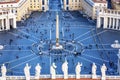 Saint Peter`s Square Statues Roof Saint Vatican Rome Italy Royalty Free Stock Photo