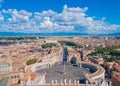 Saint Peter's Square, Vatican and city aerial view.