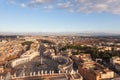 Saint Peter square aerial view, Vatican city Royalty Free Stock Photo