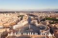 Saint Peter square aerial view, Vatican city Royalty Free Stock Photo