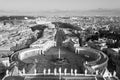 Saint Peter square aerial view, Vatican city