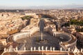 Saint Peter square aerial view, Vatican city Royalty Free Stock Photo