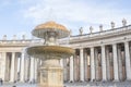 Saint Peter Square Fountain. Royalty Free Stock Photo