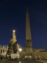 Saint Peter Square at Night Vatican City Royalty Free Stock Photo