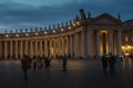 Saint Peter Square and Saint Peter Basilica in the Morning, Rome, Italy Royalty Free Stock Photo