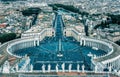 Saint Peter square in Vatican City, Rome Royalty Free Stock Photo