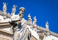 Saint Peter statue in front of Saint Peter Cathedral - Rome, Italy - Vatican City Royalty Free Stock Photo