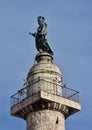Saint Peter and Trajan Column in Rome Royalty Free Stock Photo