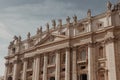 Saint Peter's Basilica in Vatican, Italy, Rome on the background blue sky. Royalty Free Stock Photo