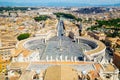 Saint Peter's square in Vatican City Royalty Free Stock Photo