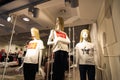 Saint-Peterburg, Russia - January 6, 2020. SALE. Fashion Mannequins Standing In shop. Casual dress Clothing Shop In Shopping Mall