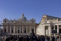Saint Peters Basilica and its colonnad Royalty Free Stock Photo