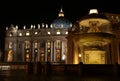 Saint Peters basilica at night