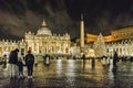 Saint Peters Basilica Night Scene, Rome, Italy Royalty Free Stock Photo