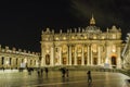 Saint Peters Basilica Night Scene, Rome, Italy Royalty Free Stock Photo