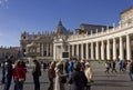 Saint Peters Basilica and people Royalty Free Stock Photo