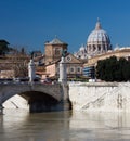 Saint peters basilica and Tiber river