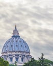 Saint Peters Dome from Vatican Courtyard View