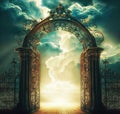 Saint Peters pearly gates Royalty Free Stock Photo