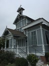 Saint Peters by the Sea Episcopal Church, Cape May Point, Established in 1876, blue with white gingerbread trim