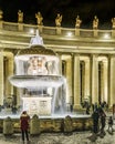 Saint Peters Square Night Scene, Rome, Italy Royalty Free Stock Photo