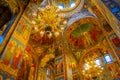 Murals on the walls of the Savior on Blood Orthodox Cathedral Royalty Free Stock Photo