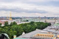 Saint Petersburg aerial cityscape from St. Isaac`s Cathedral top, Russia Royalty Free Stock Photo