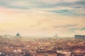 Saint-Petersburg. beautiful view of the city from the height with a warm shade Royalty Free Stock Photo