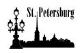 Saint-Petersburg city, Russia. St. Peter & Paul Cathedral Russian travel background. Royalty Free Stock Photo