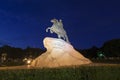 Saint-Petersburg, the equestrian statue of Peter the Great, Royalty Free Stock Photo