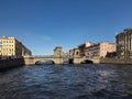 Saint-Petersburg, Lomonosov Bridge over the Fontanka River in St. Petersburg.