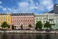 Saint Petersburg, Moika river embankment at the Red bridge Royalty Free Stock Photo