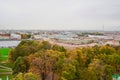 Saint Petersburg - November, 2020 Stunning Panoramic View Senate Square from the observation platform of the Cathedral