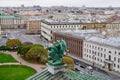 Saint Petersburg - November, 2020 Stunning Panoramic View Senate Square from the observation platform of the Cathedral