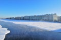 Saint-Petersburg. Palace Embankment in winter