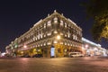 Saint Petersburg Philharmonia on Culture square at night, Russia