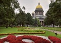 Saint Petersburg, Russia: Alexander garden at St. Isaac`s Cathedral