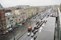 Saint Petersburg, Russia Amazing City rooftops, panoramic view of Ligovsky prospect, Historical building, high traffic