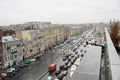 Saint Petersburg, Russia Amazing City rooftops, panoramic view of Ligovsky prospect, Historical building, high traffic