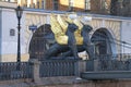 Griffons of the Bank Bridge. Saint Petersburg