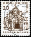 Saint Petersburg, Russia - April 21, 2020: Postage stamp printed in the Federal Republic of Germany with the image of the