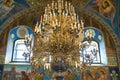 SAINT PETERSBURG, RUSSIA - August 1, 2021 Inside the Church of the Savior on Spilled Blood Cathedral of the Resurrection of Christ Royalty Free Stock Photo