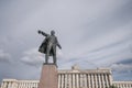 Saint-Petersburg, Russia, 26 August 2020: Monument to Lenin in Moscow square.